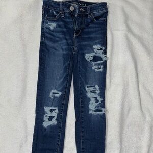 NEW Woman’s American Eagle Skinny Patched Jeans 000S